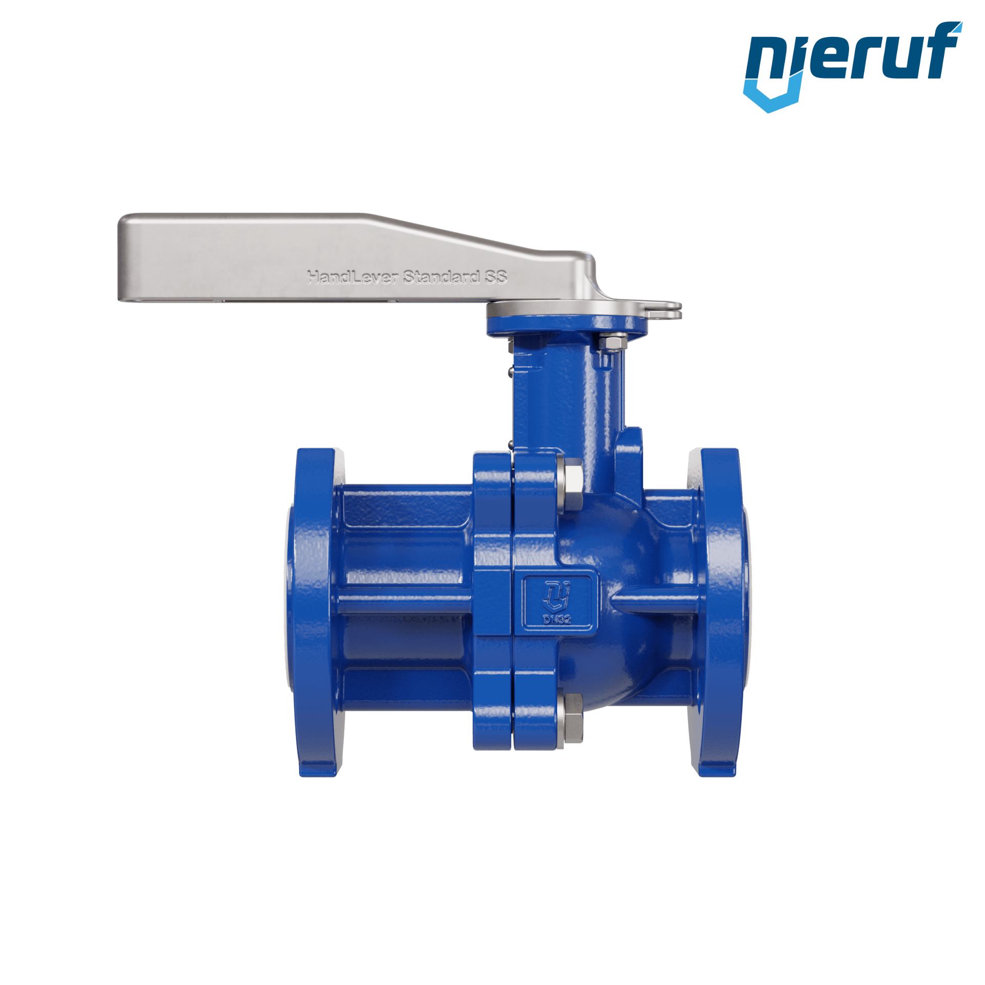 valvola a sfera flangiata PFA FK13 DN32 - 1 1/4" pollici PN10/16 in ghisa sferoidale 5.3103 con leva in acciaio