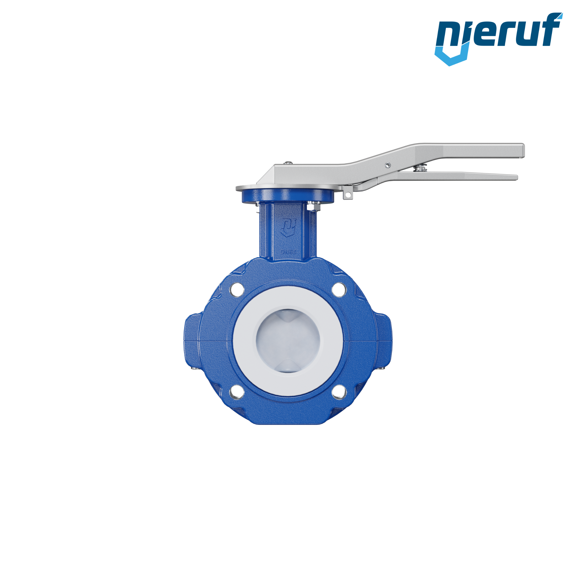 valvola a farfalla PFA PTFE AK10 DN65 ANSI150 leva inserto in FKM