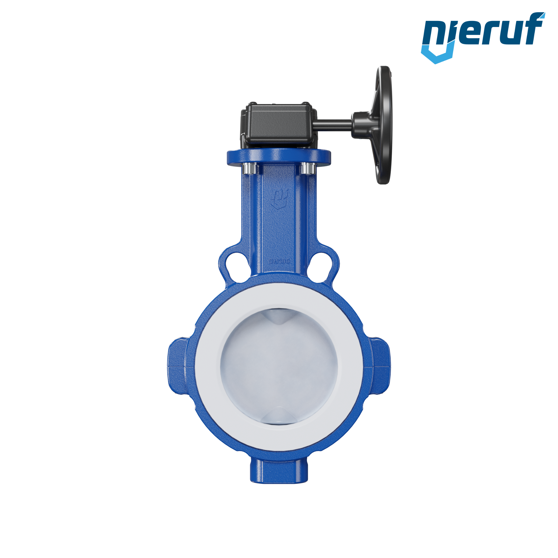 valvola a farfalla PFA PTFE AK09 DN100 ANSI150 volantino manuale inserto in FKM