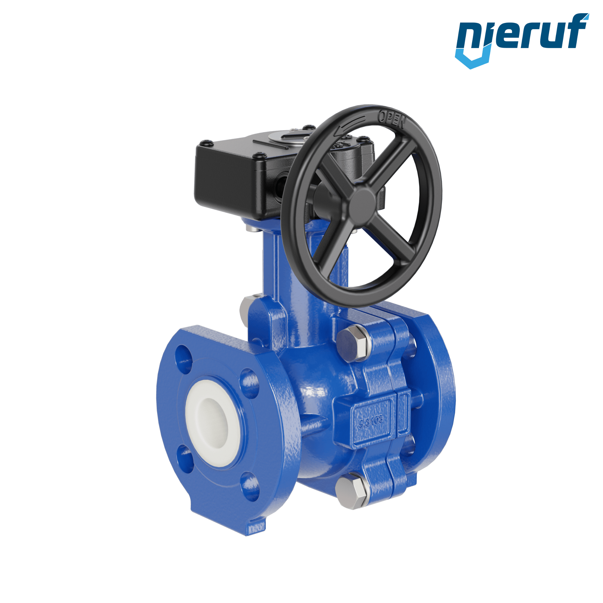 valvola a sfera flangiata PFA FK13 DN25 - 1" pollici ANSI 150 inghisa sferoidale 5.3103 con volantino manuale