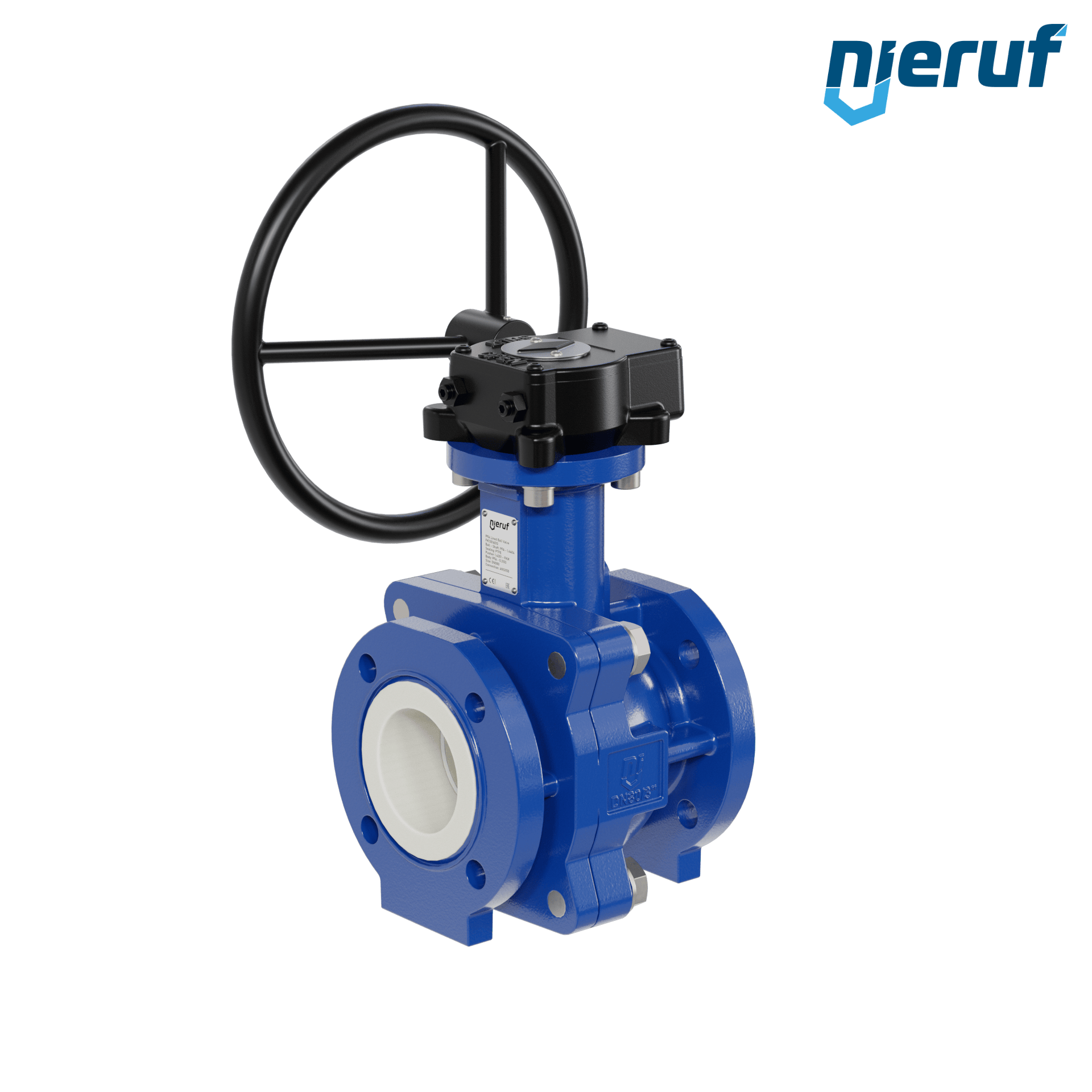 valvola a sfera flangiata PFA FK13 DN80 - 3" pollici ANSI 150 inghisa sferoidale 5.3103 con volantino manuale