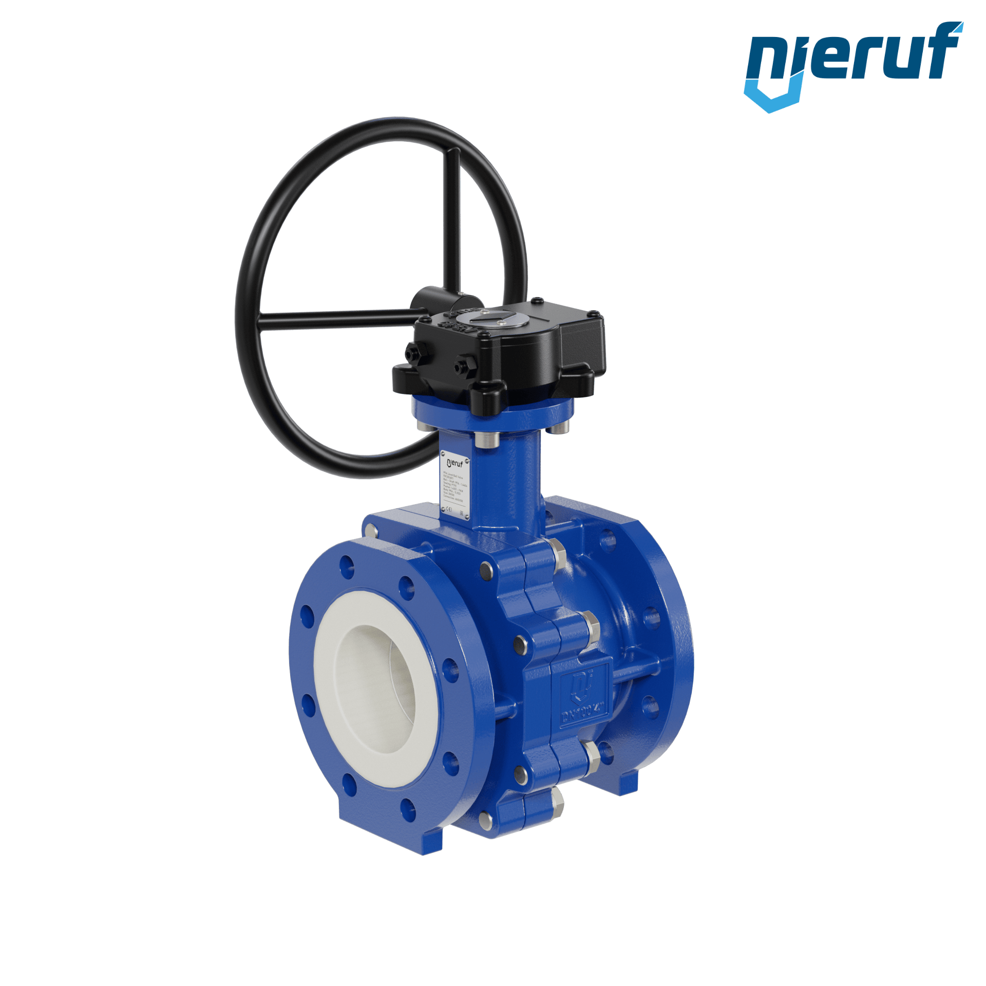 valvola a sfera flangiata PFA FK13 DN100 - 4" pollici ANSI 150 inghisa sferoidale 5.3103 con volantino manuale
