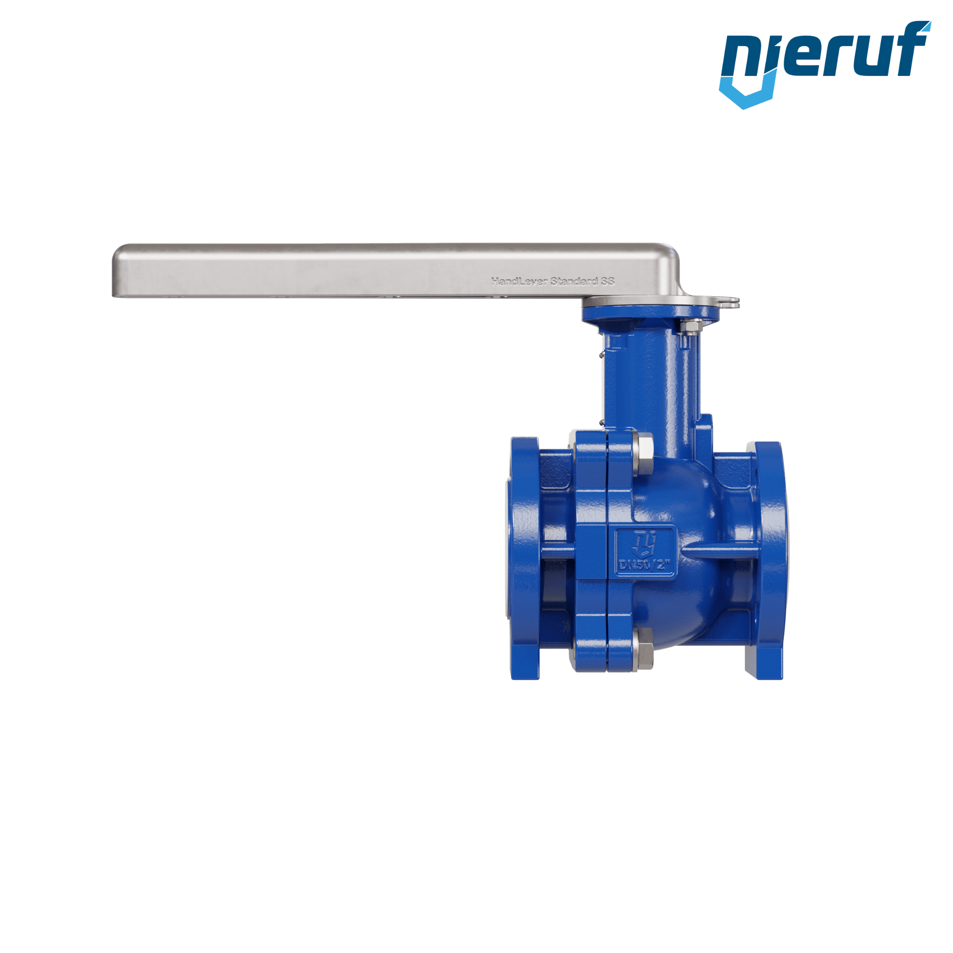 valvola a sfera flangiata PFA FK13 DN50 - 2" pollici ANSI 150 in ghisa sferoidale 5.3103 con leva in acciaio