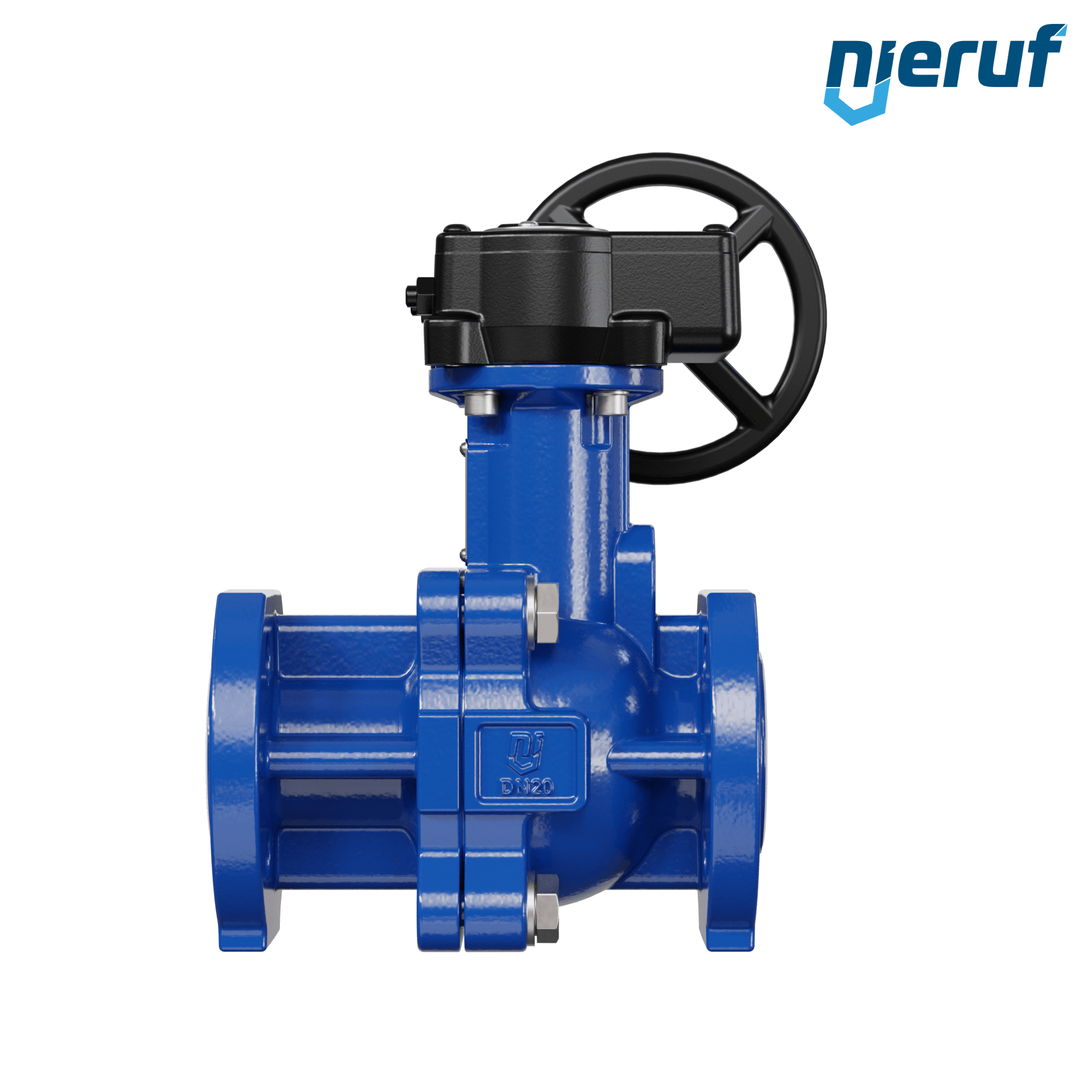 valvola a sfera flangiata PFA FK13 DN20 - 3/4" pollici PN10/16 in ghisa sferoidale 5.3103 con volantino manuale