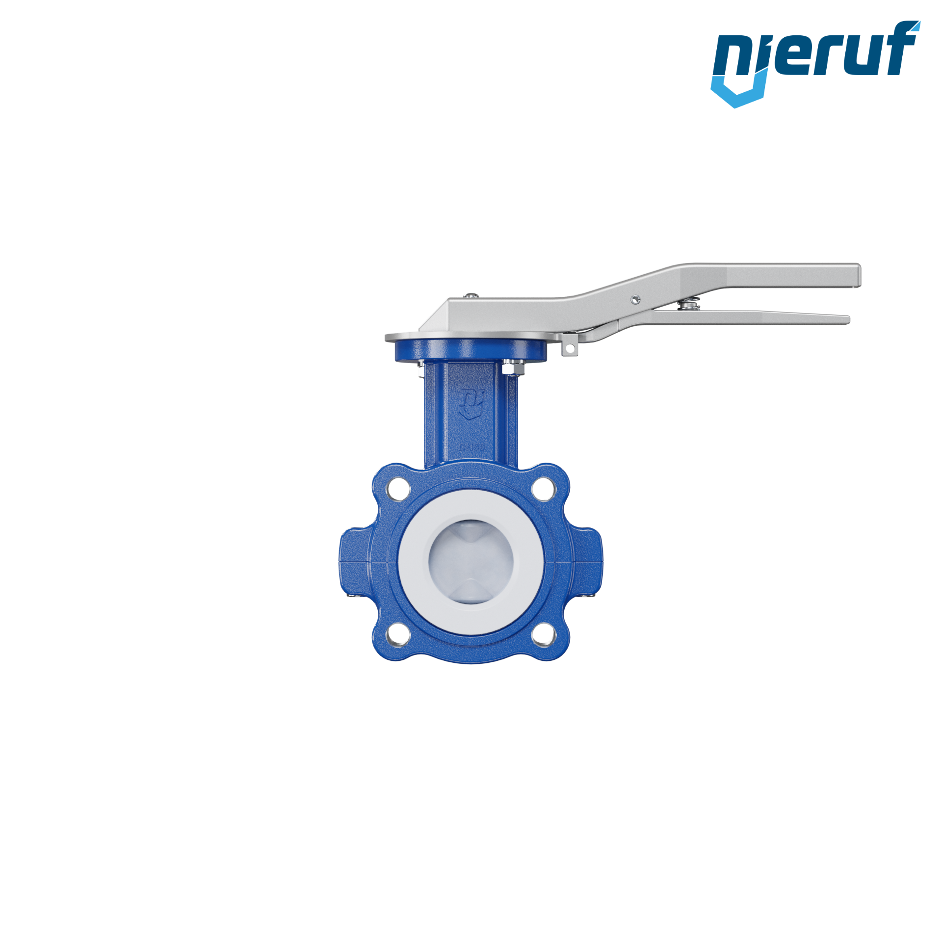 valvola a farfalla PFA PTFE AK10 DN50 ANSI150 leva inserto in FKM
