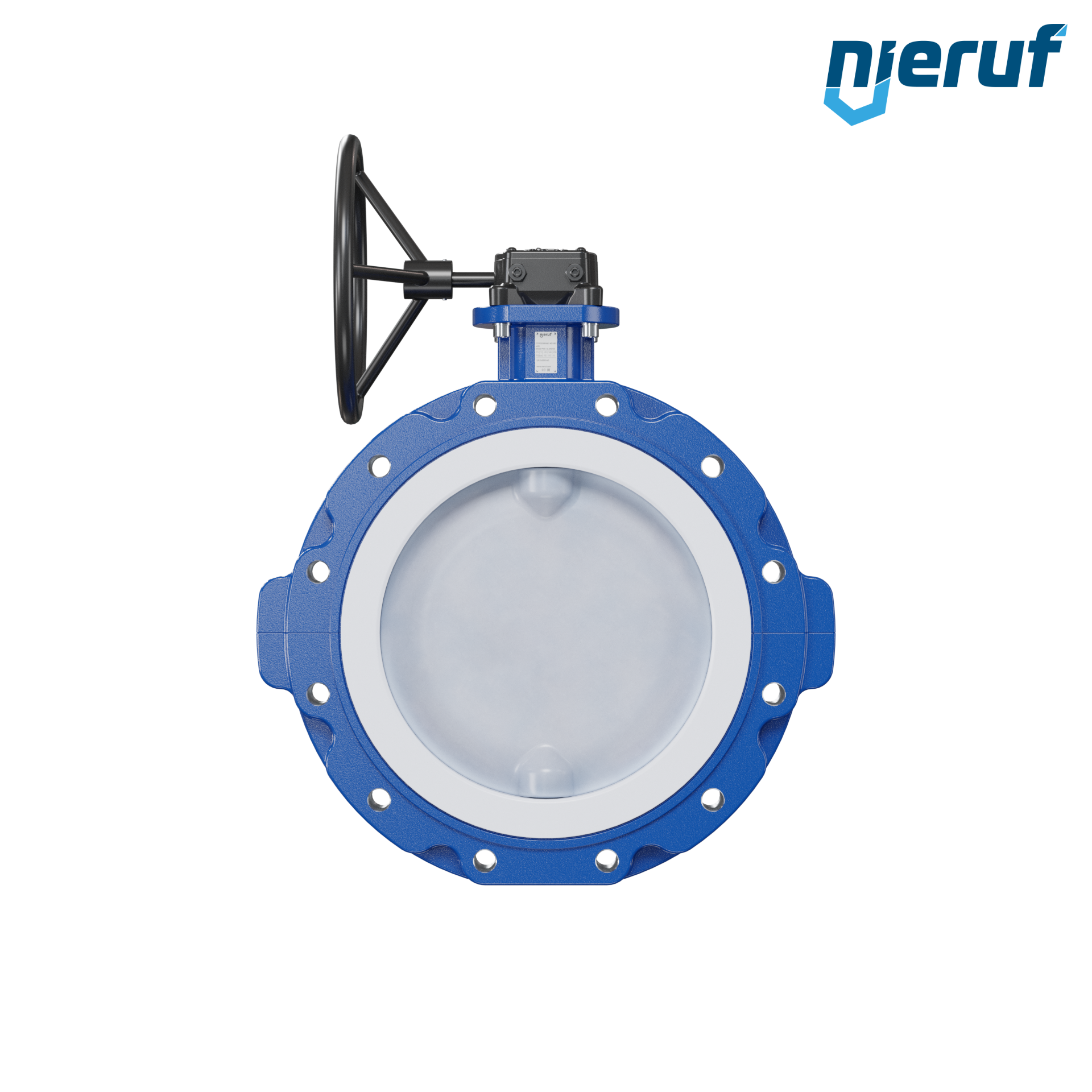 valvola a farfalla PFA PTFE AK10 DN350 ANSI150 volantino manuale inserto in FKM