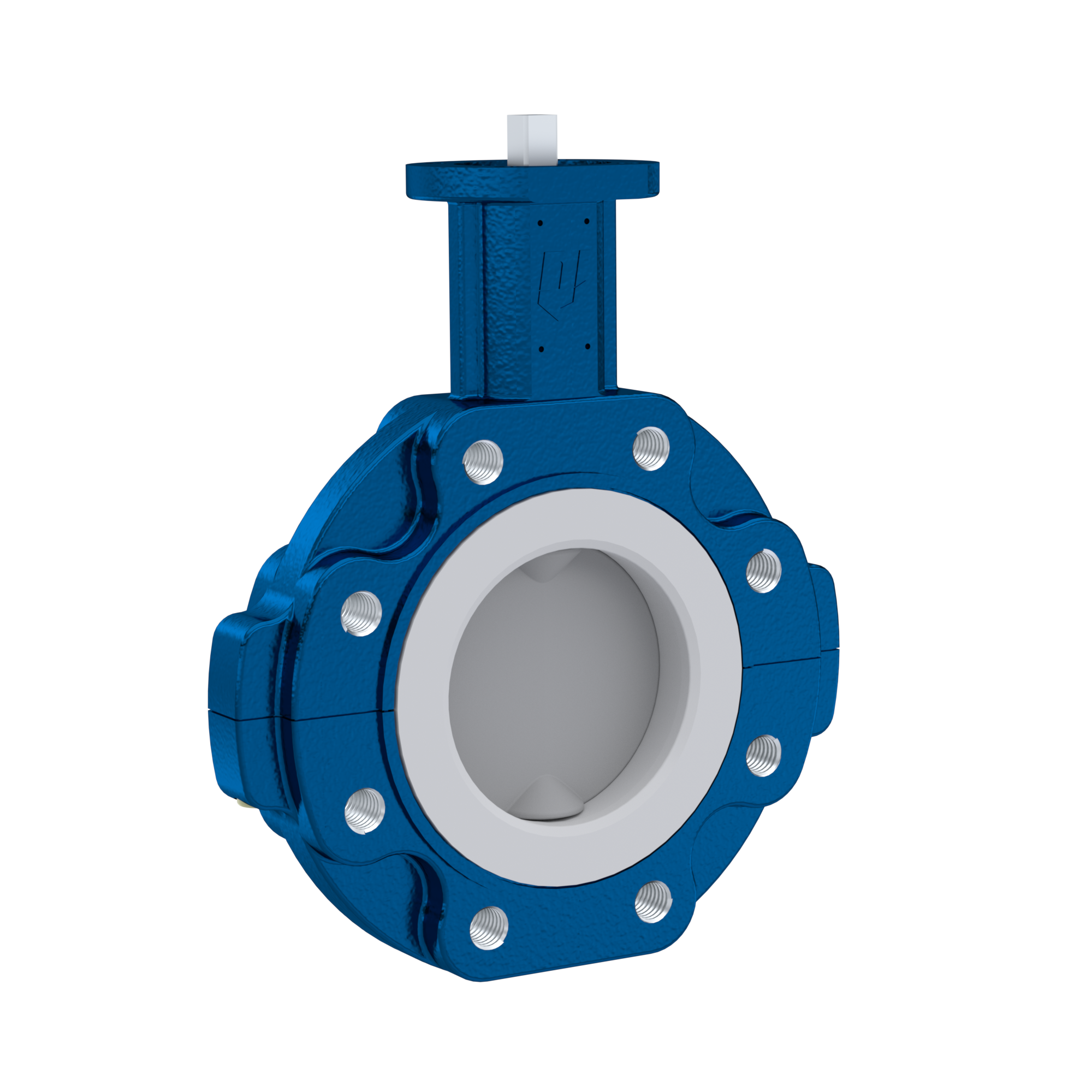 valvola a farfalla PTFE AK10 DN125 PN10-PN16 senza leva inserto in silicone