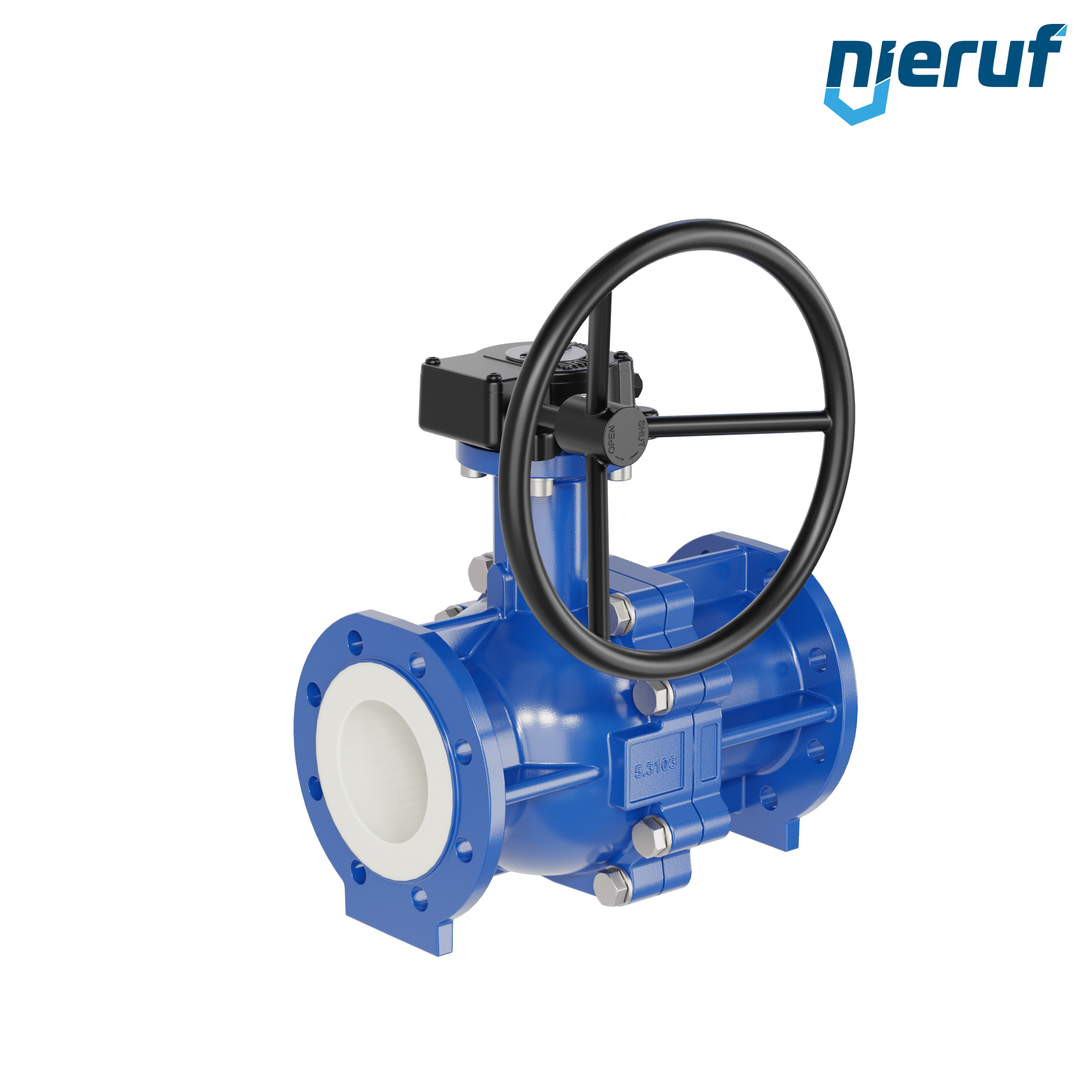 valvola a sfera flangiata PFA FK13 DN100 - 4" pollici PN10/16 in ghisa sferoidale 5.3103 con volantino manuale valvola a sfera flangiata PFA FK13 DN100 - 4" pollici PN10/16 in ghisa sferoidale 5.3103 con volantino manuale