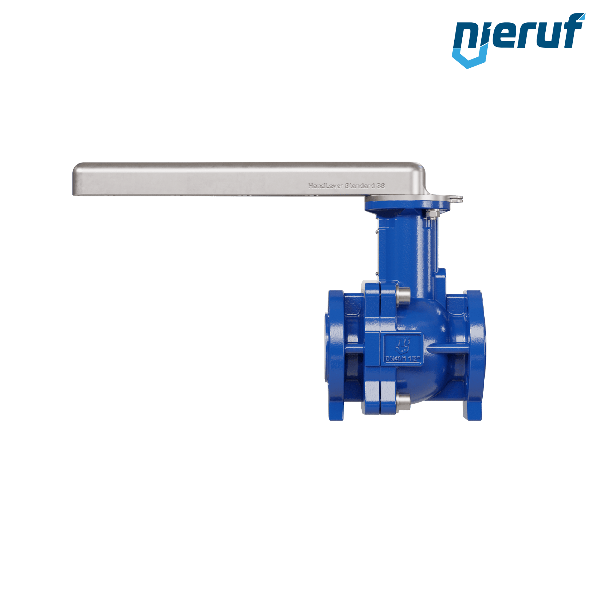 valvola a sfera flangiata PFA FK13 DN40 - 1 1/2" pollici ANSI 150 in ghisa sferoidale 5.3103 con leva in acciaio