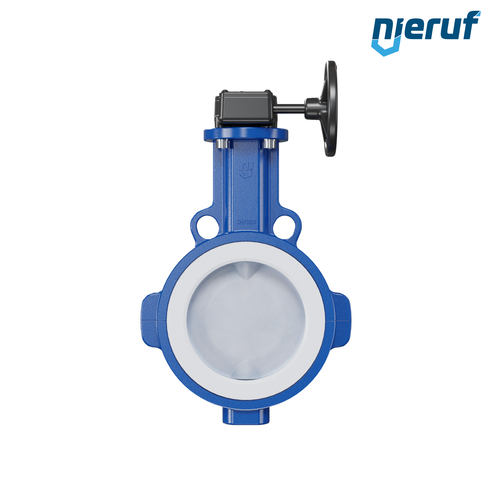 valvola a farfalla PFA PTFE AK09 DN125 ANSI150 volantino manuale inserto in FKM