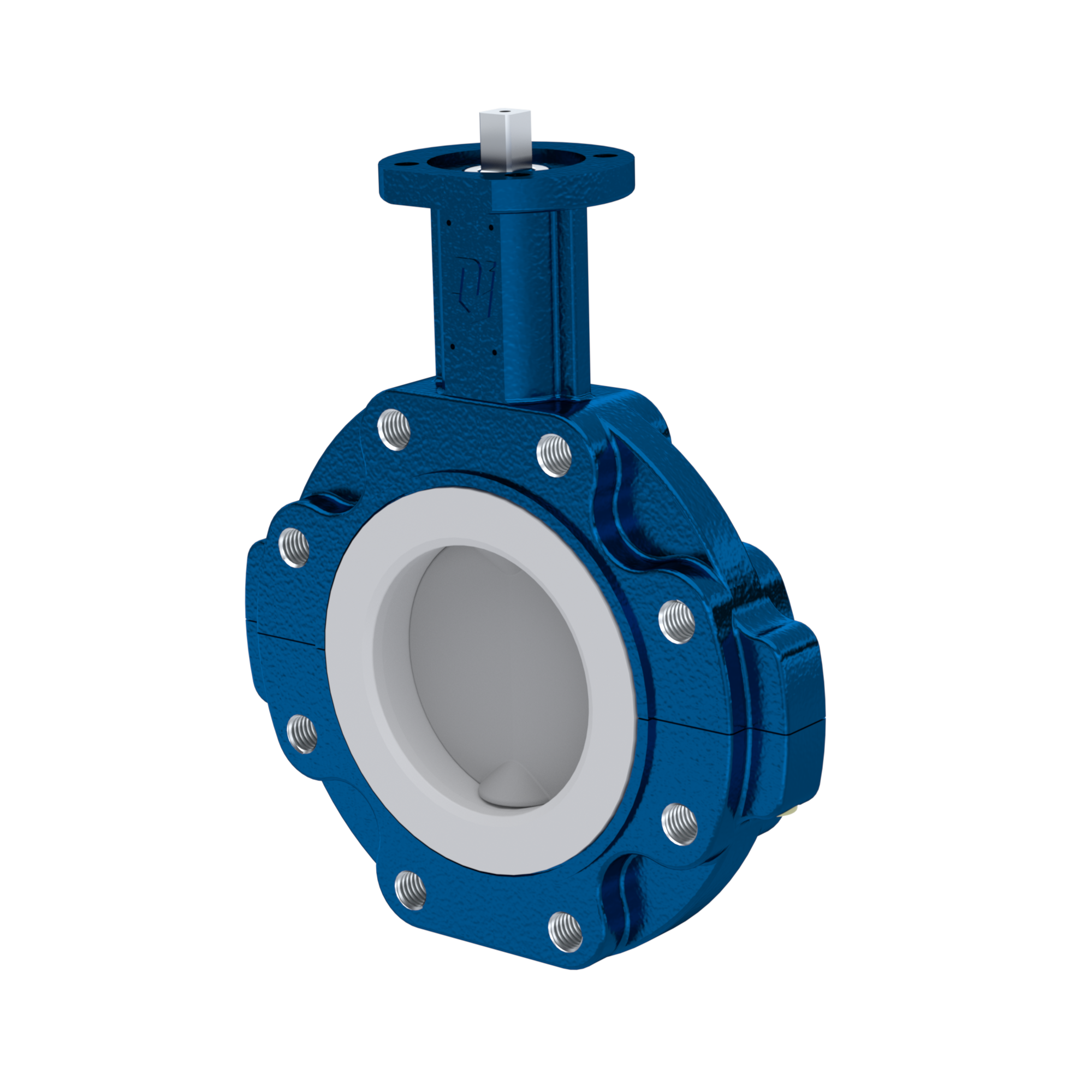 valvola a farfalla PTFE AK10 DN125 ANSI150 senza leva inserto in EPDM
