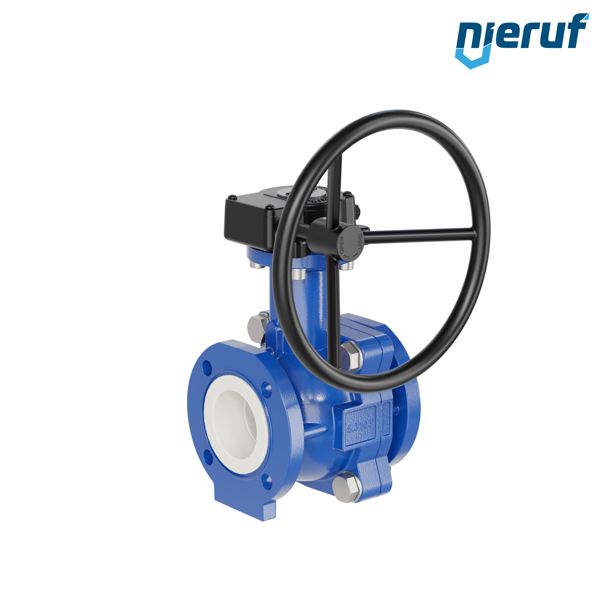 valvola a sfera flangiata PFA FK13 DN80 - 3" pollici ANSI 150 inghisa sferoidale 5.3103 con volantino manuale