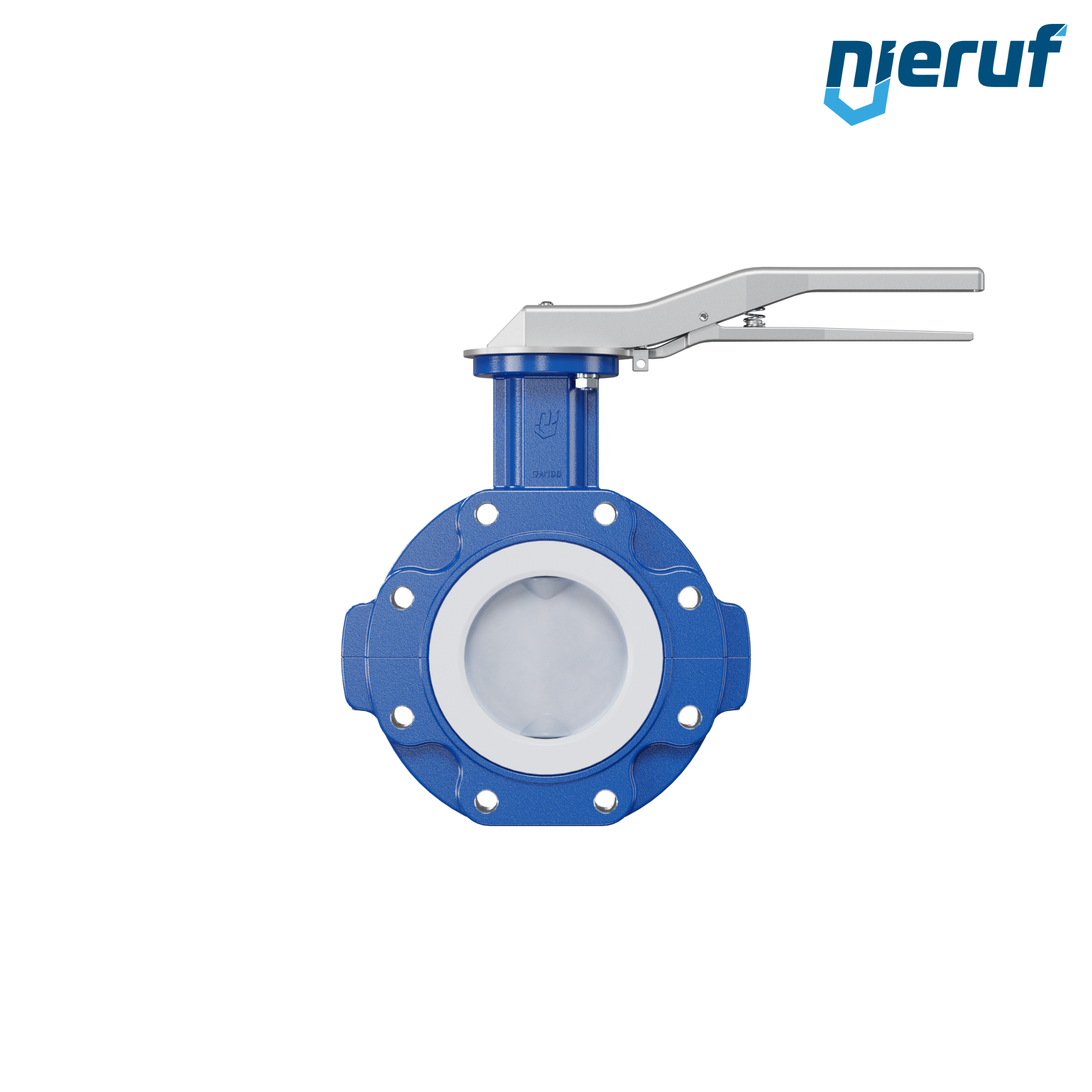 valvola a farfalla PFA PTFE AK10 DN100 ANSI150 leva inserto in FKM