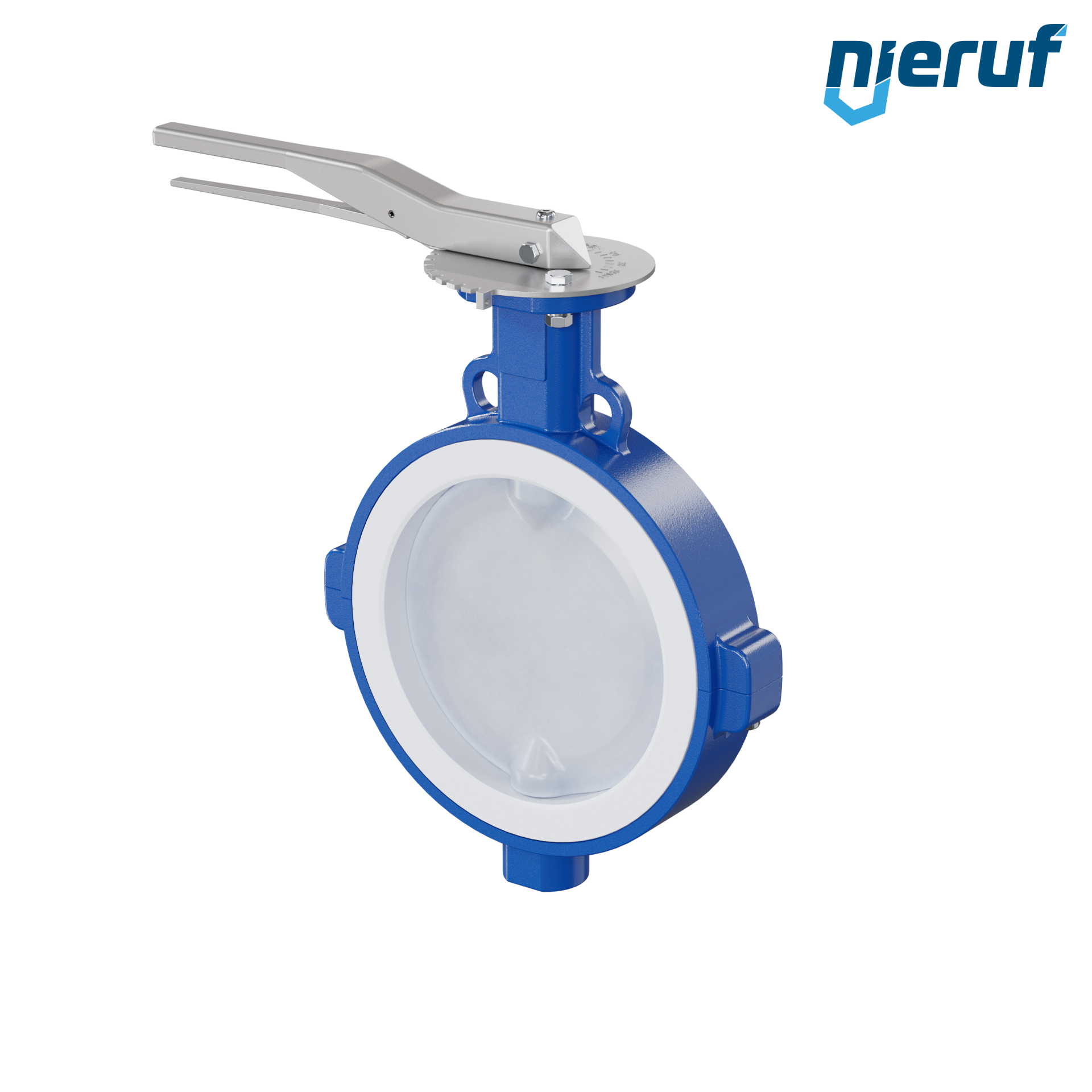 valvola a farfalla PFA PTFE AK09 DN250 ANSI150 leva inserto in FKM