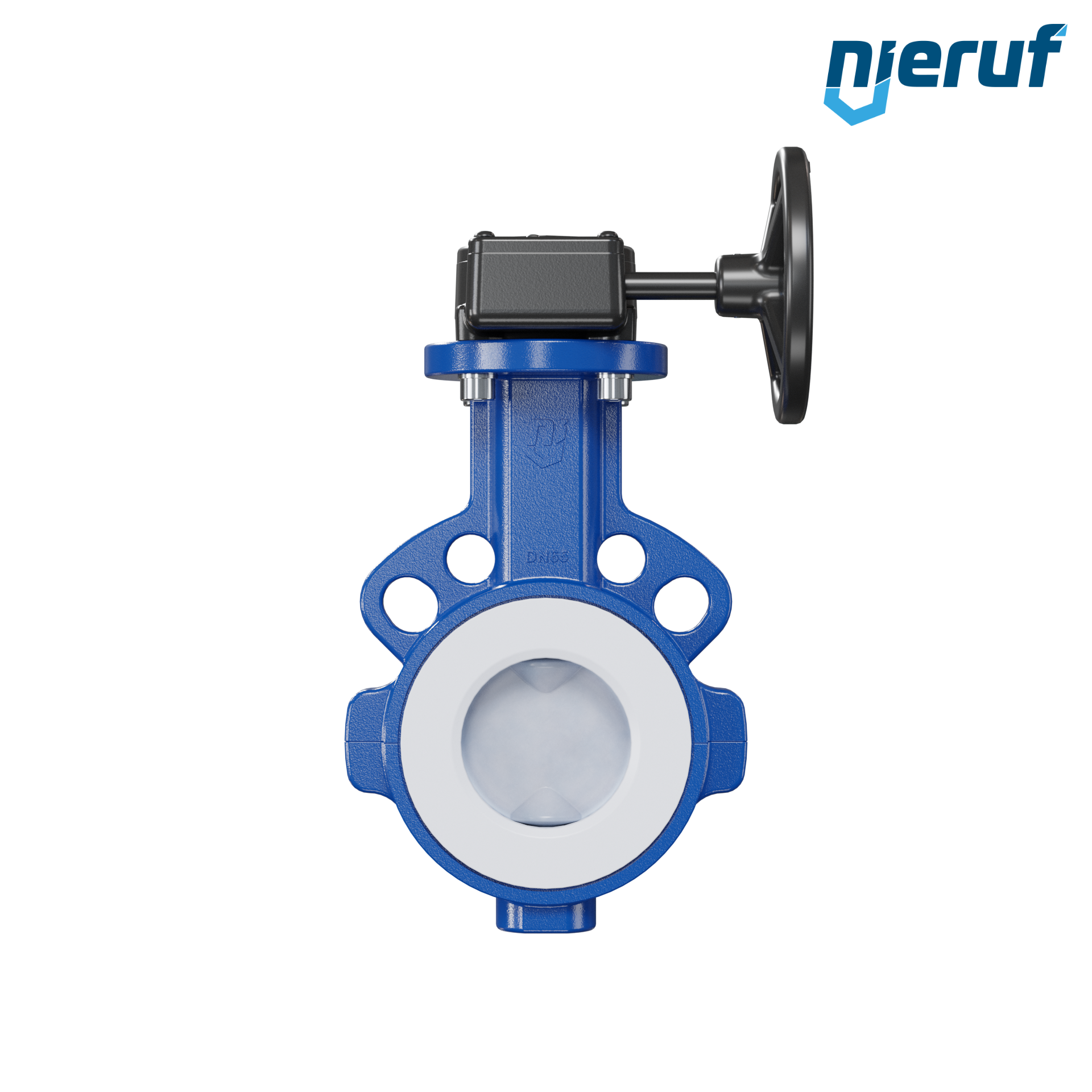 valvola a farfalla PFA PTFE AK09 DN65 ANSI150 volantino manuale inserto in FKM