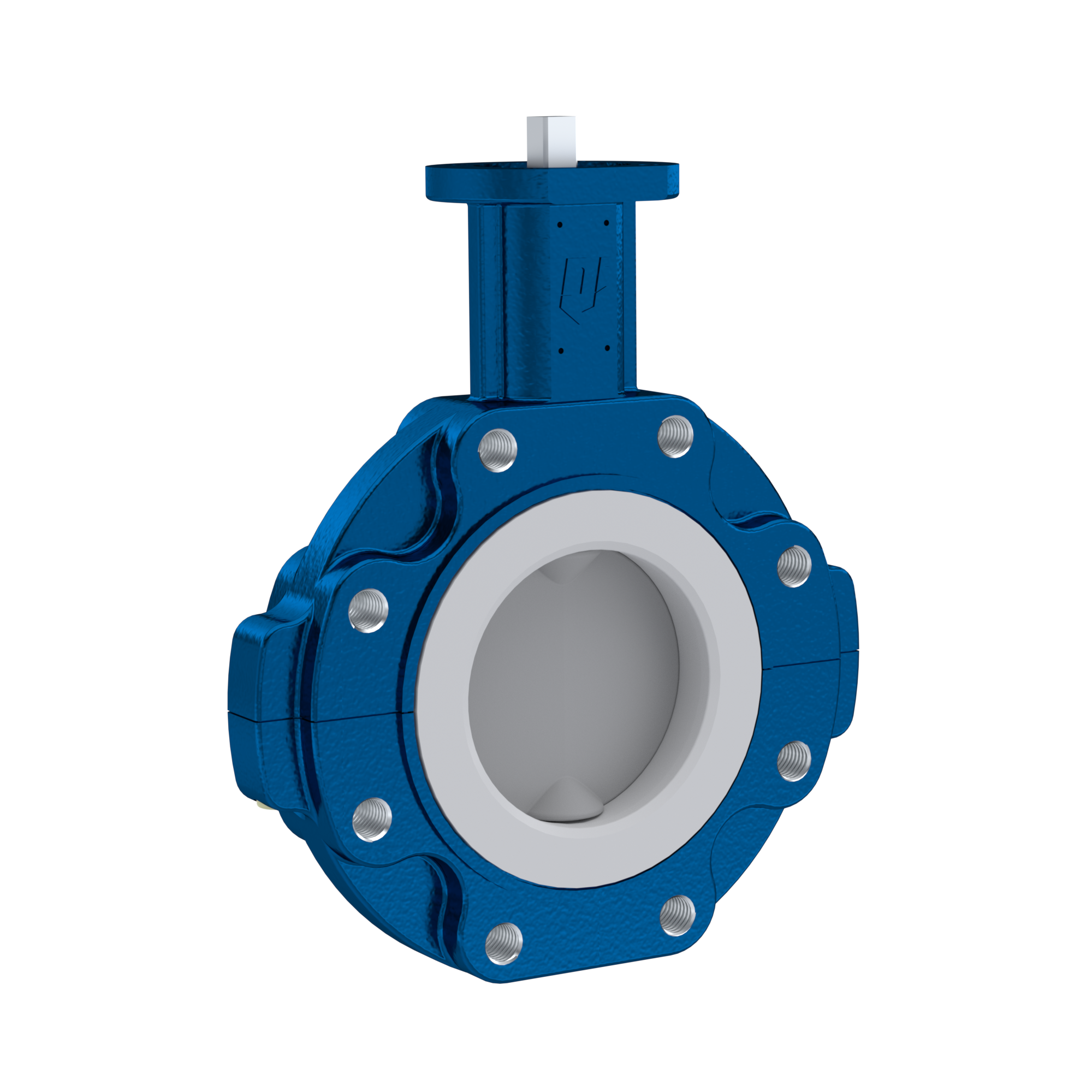 valvola a farfalla PTFE AK10 DN125 ANSI150 senza leva inserto in EPDM