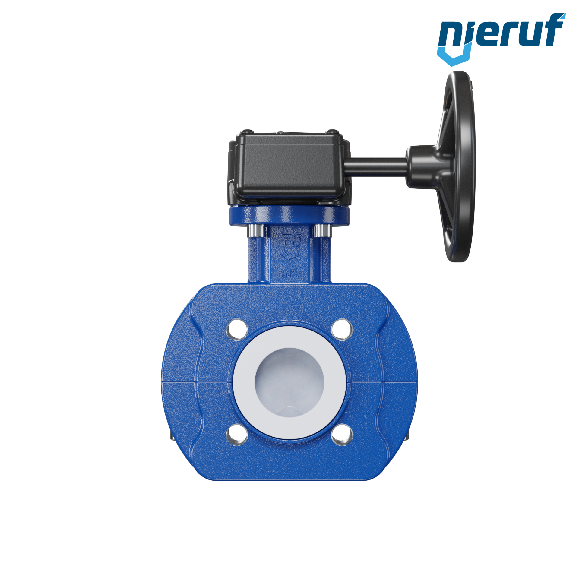 valvola a farfalla PFA PTFE AK10 DN25 ANSI150 volantino manuale inserto in FKM