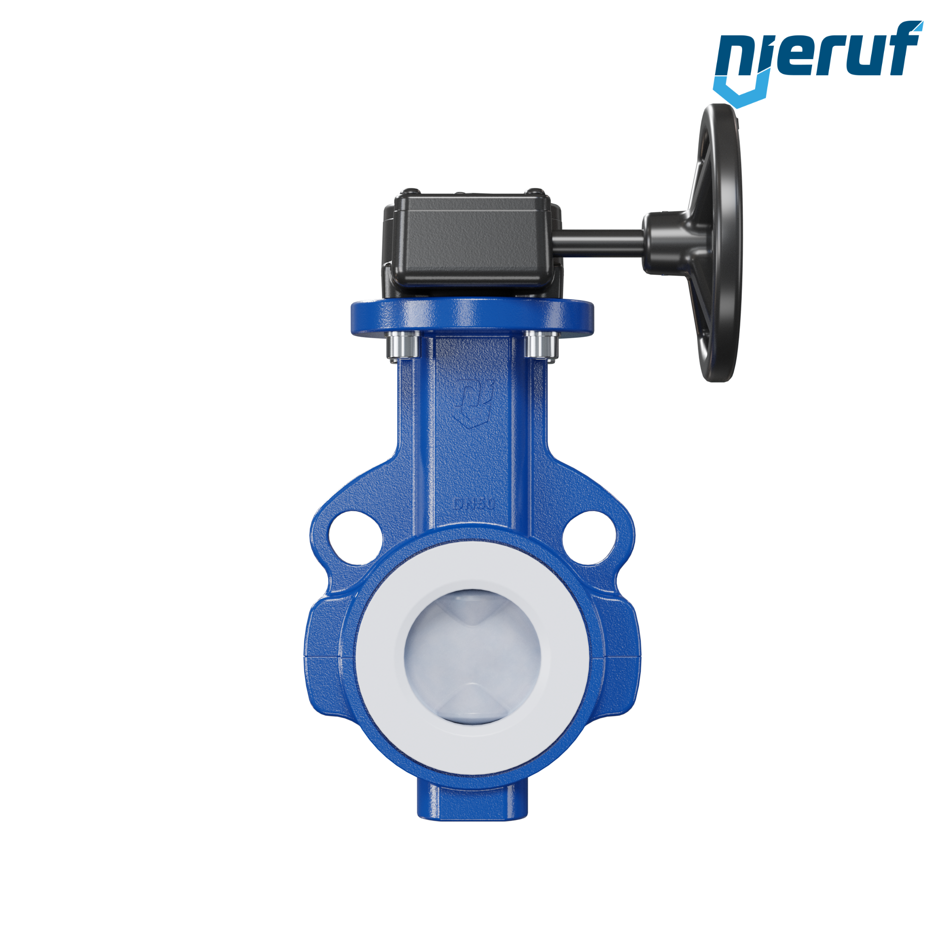 valvola a farfalla PFA PTFE AK09 DN50 ANSI150 volantino manuale inserto in FKM