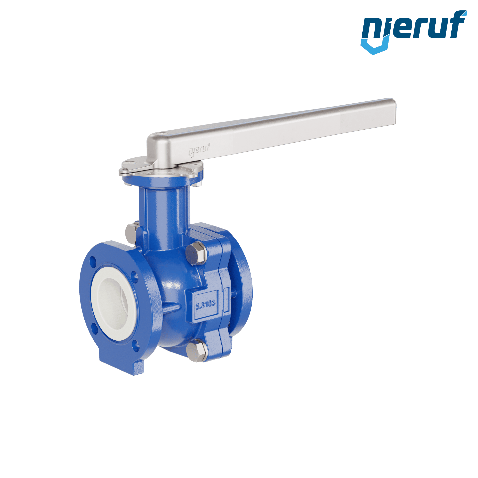 valvola a sfera flangiata PFA FK13 DN80 - 3" pollici ANSI 150 in ghisa sferoidale 5.3103 con leva in acciaio