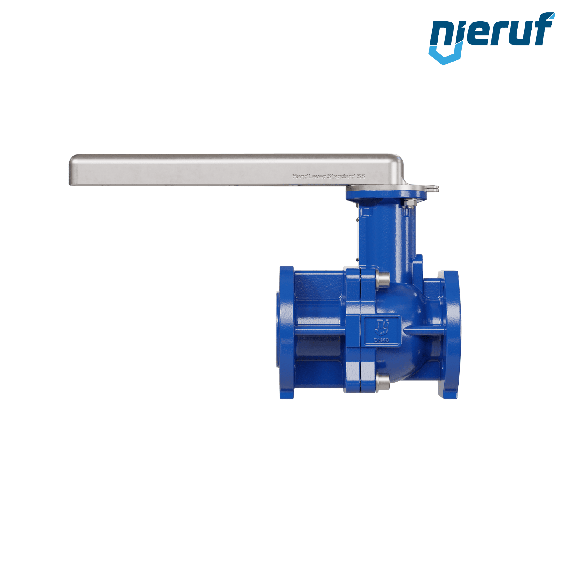 valvola a sfera flangiata PFA FK13 DN40 - 1 1/2" pollici PN10/16 in ghisa sferoidale 5.3103 con leva in acciaio