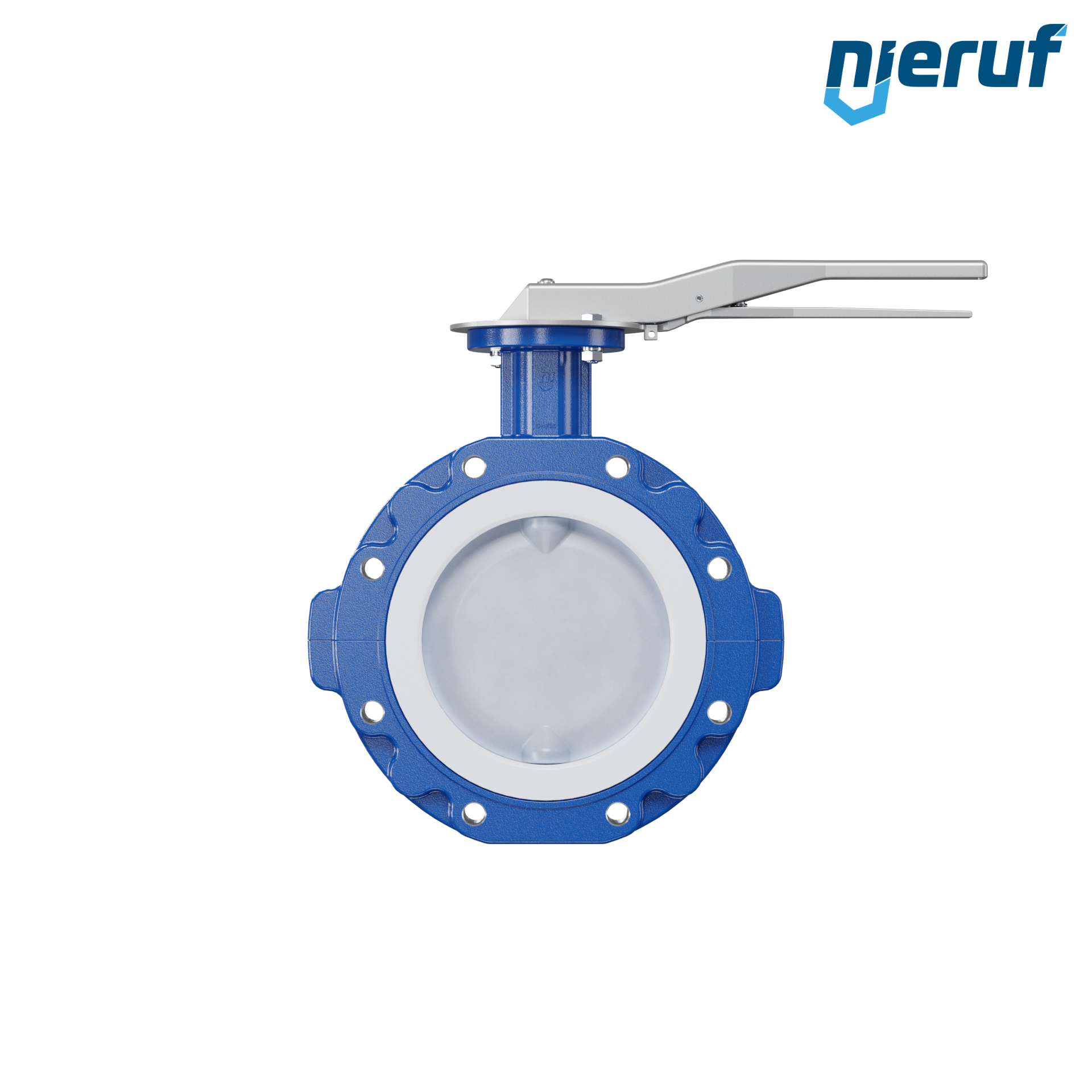 valvola a farfalla PFA PTFE AK10 DN200 PN10 leva inserto in FKM