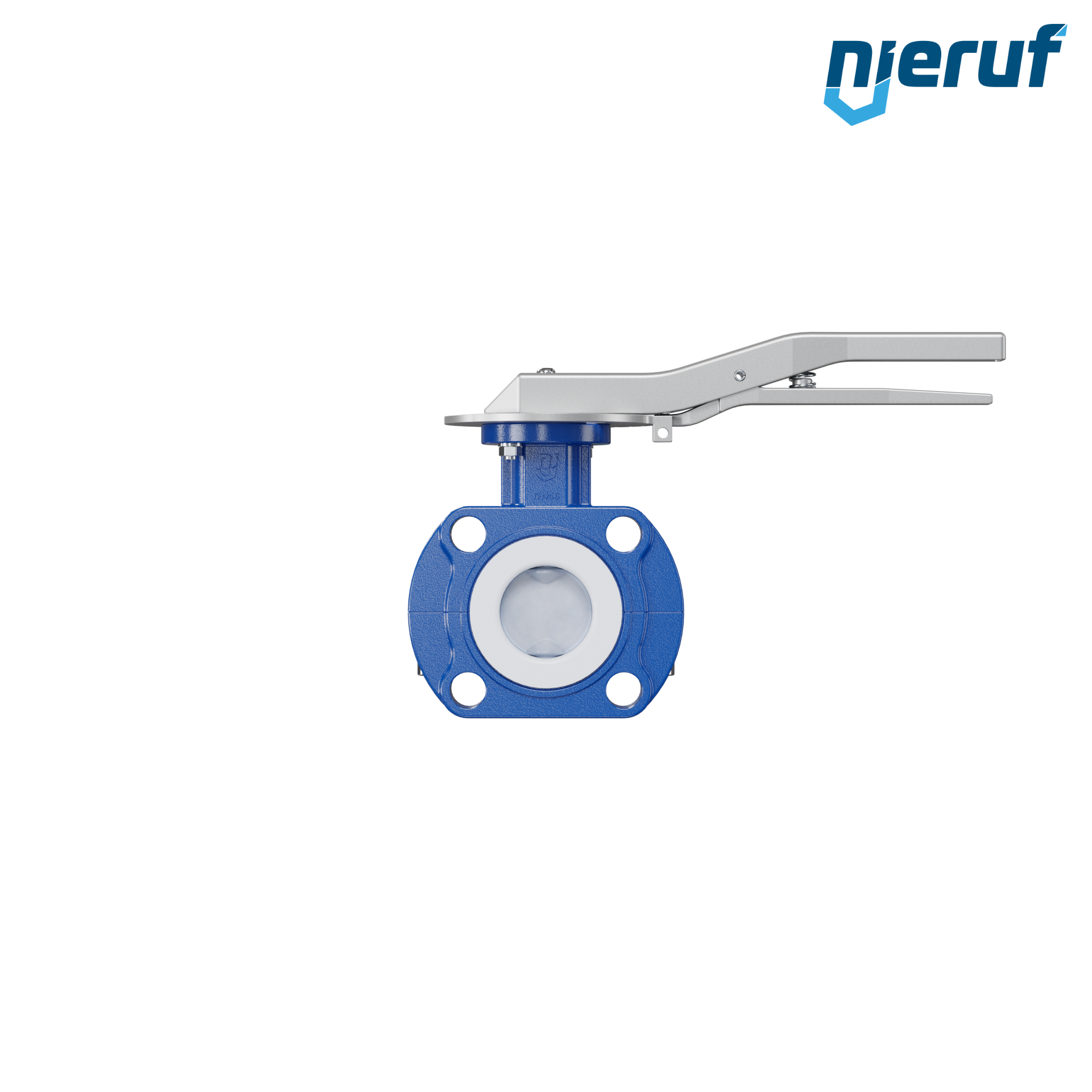 valvola a farfalla PFA PTFE AK09 DN40 PN10-PN16 leva inserto in FKM