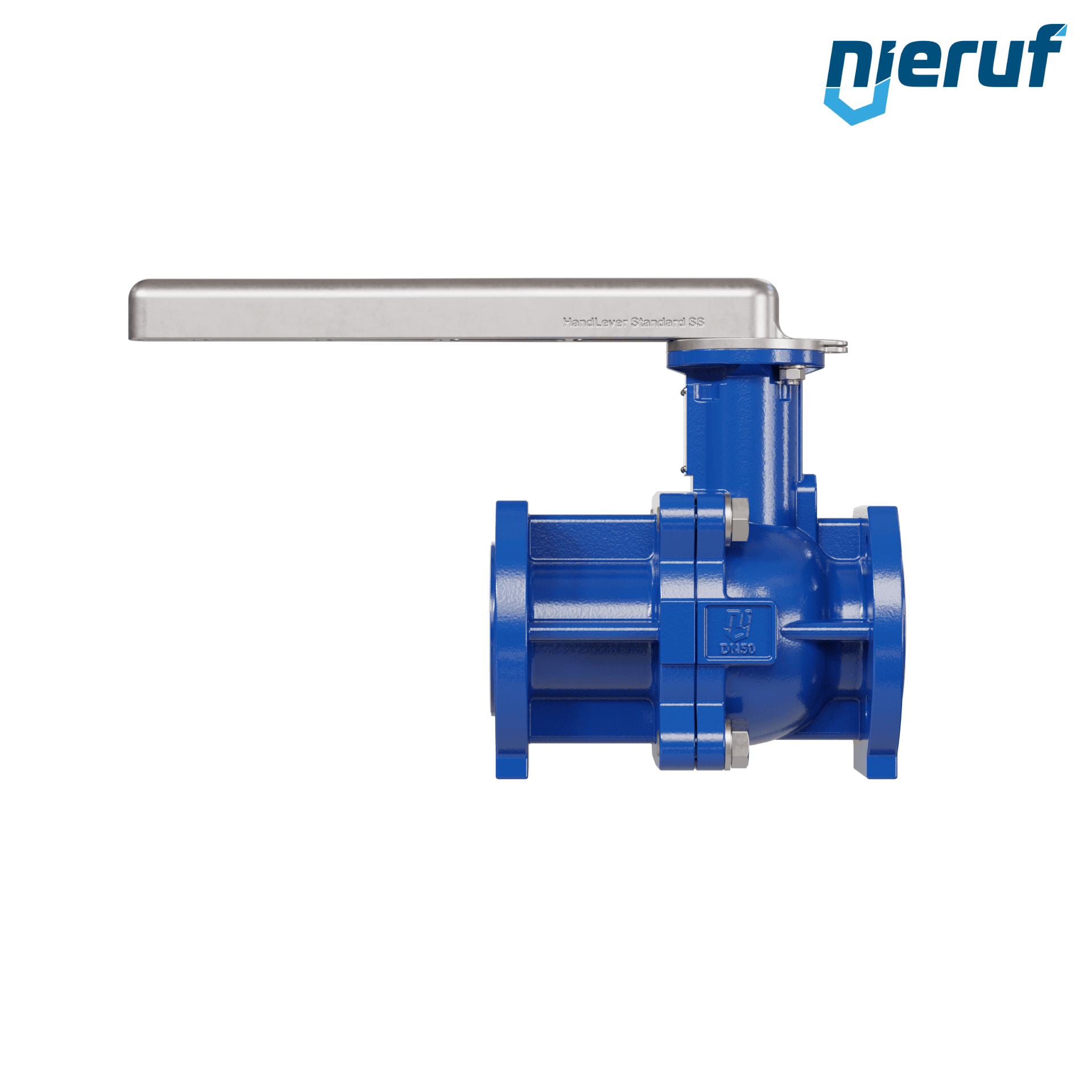 valvola a sfera flangiata PFA FK13 DN50 - 2" pollici PN10/16 in ghisa sferoidale 5.3103 con leva in acciaio