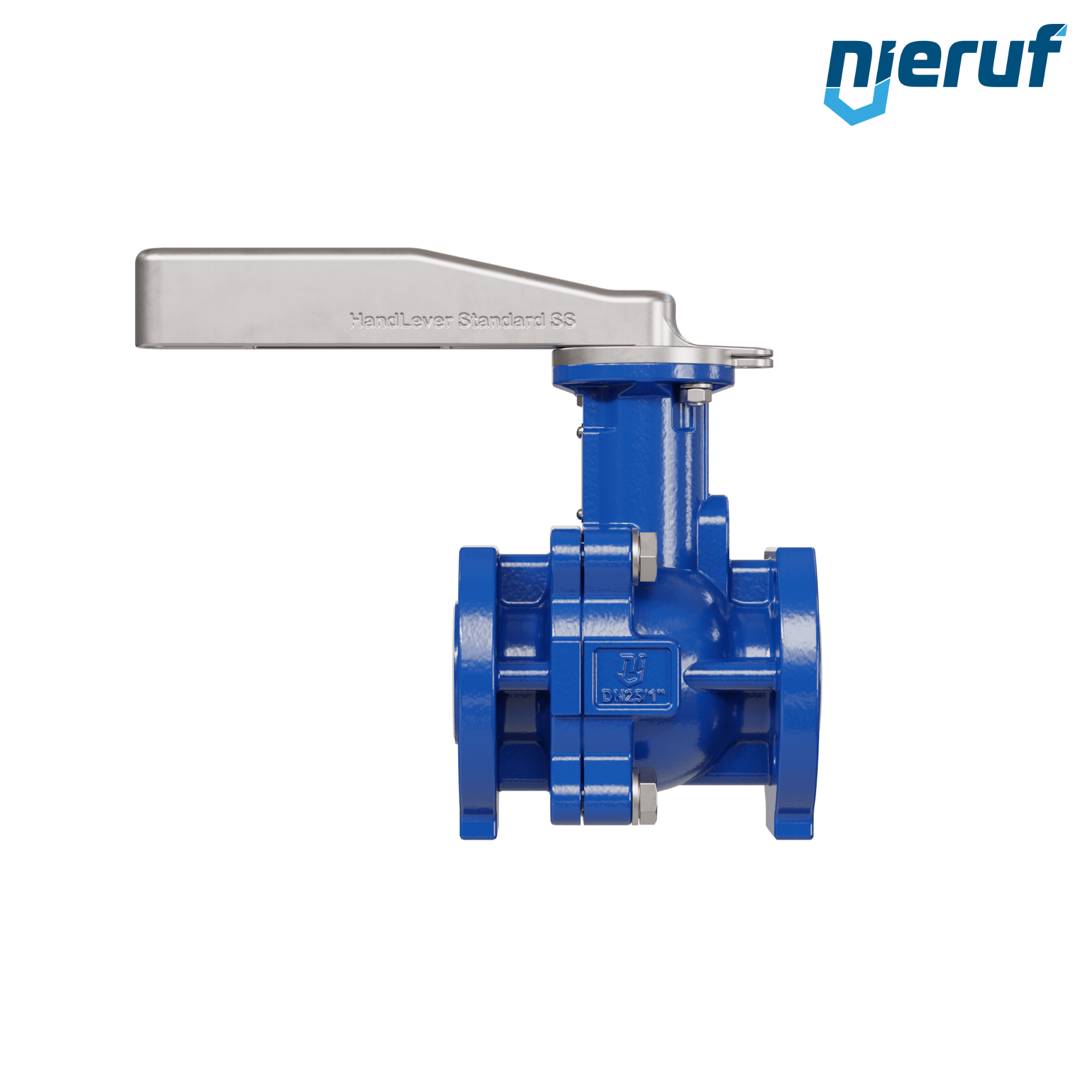 valvola a sfera flangiata PFA FK13 DN25 - 1" pollici ANSI 150 in ghisa sferoidale 5.3103 con leva in acciaio