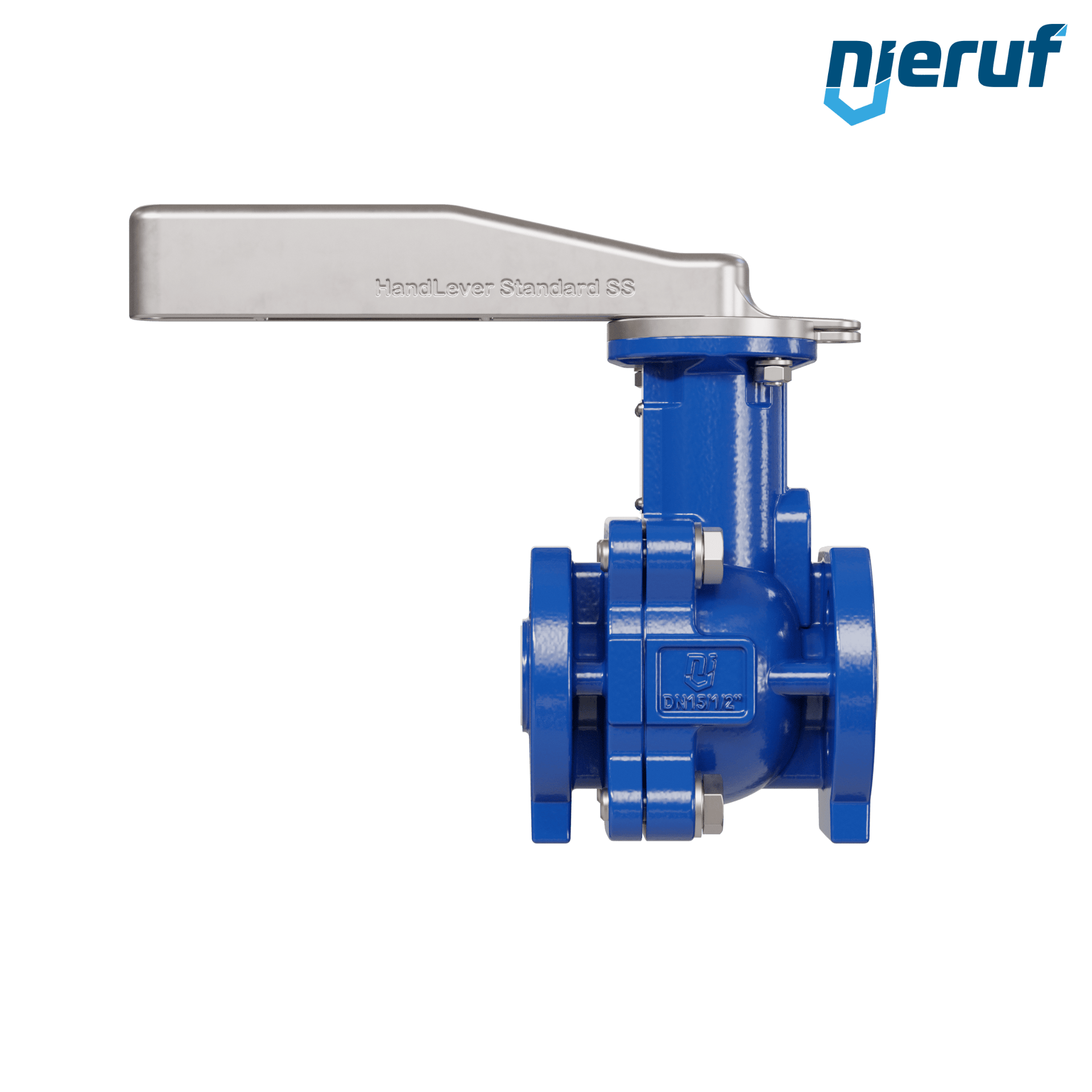 valvola a sfera flangiata PFA FK13 DN15 - 1/2" pollici ANSI 150 in ghisa sferoidale 5.3103 con leva in acciaio