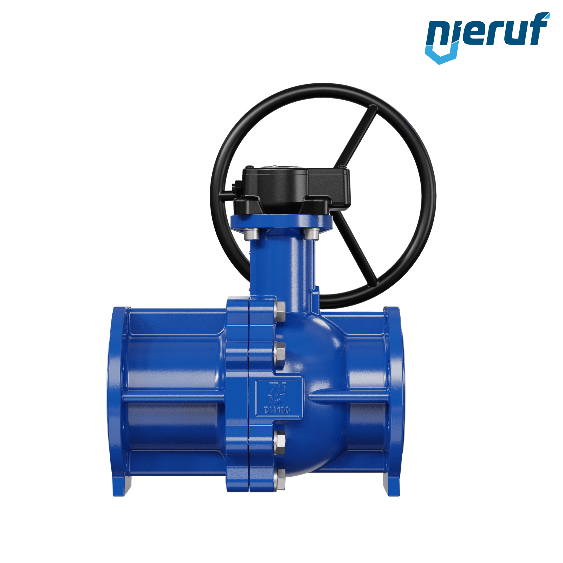 valvola a sfera flangiata PFA FK13 DN100 - 4" pollici PN10/16 in ghisa sferoidale 5.3103 con volantino manuale