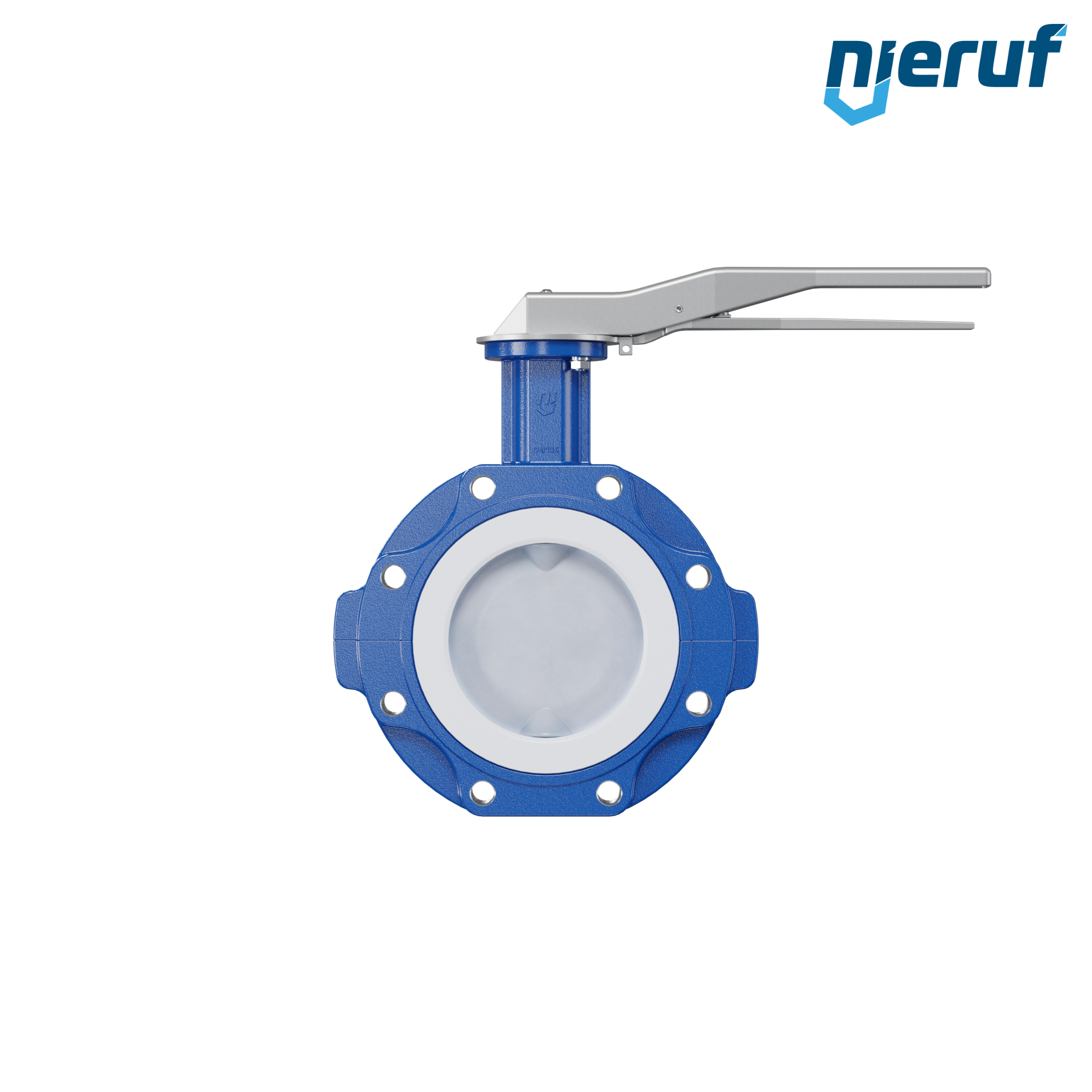 valvola a farfalla PFA PTFE AK10 DN150 PN10-PN16 leva inserto in FKM