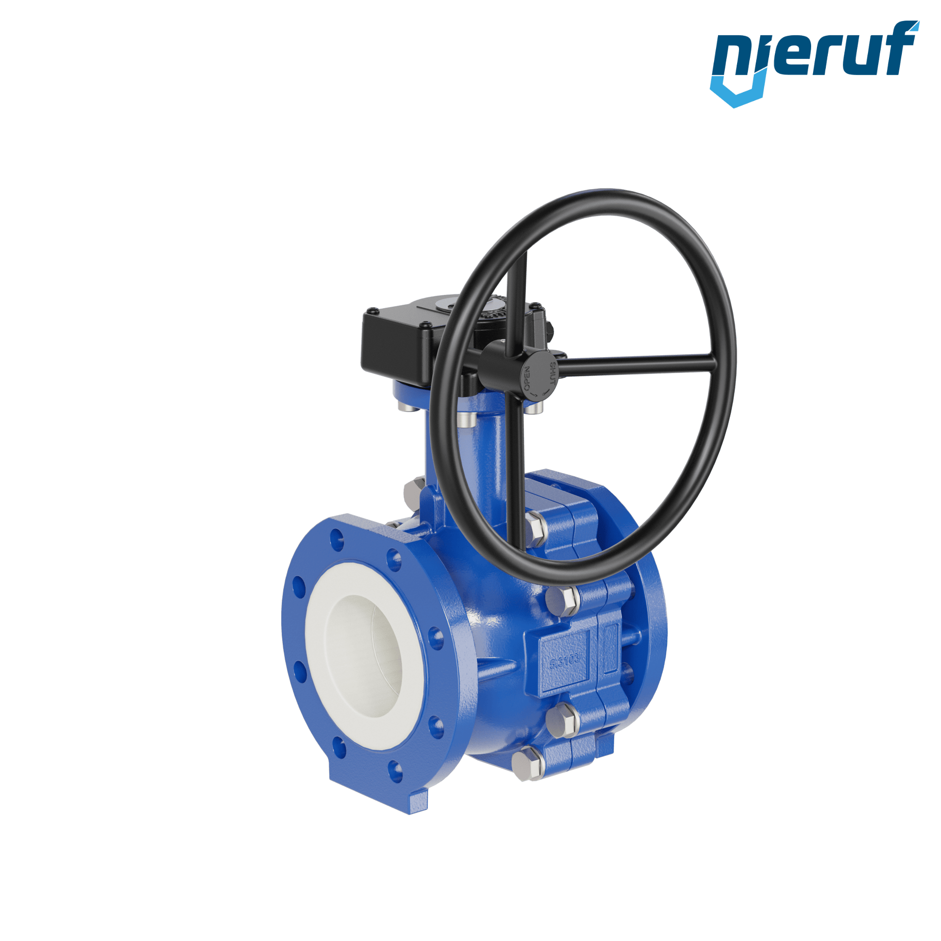 valvola a sfera flangiata PFA FK13 DN100 - 4" pollici ANSI 150 inghisa sferoidale 5.3103 con volantino manuale