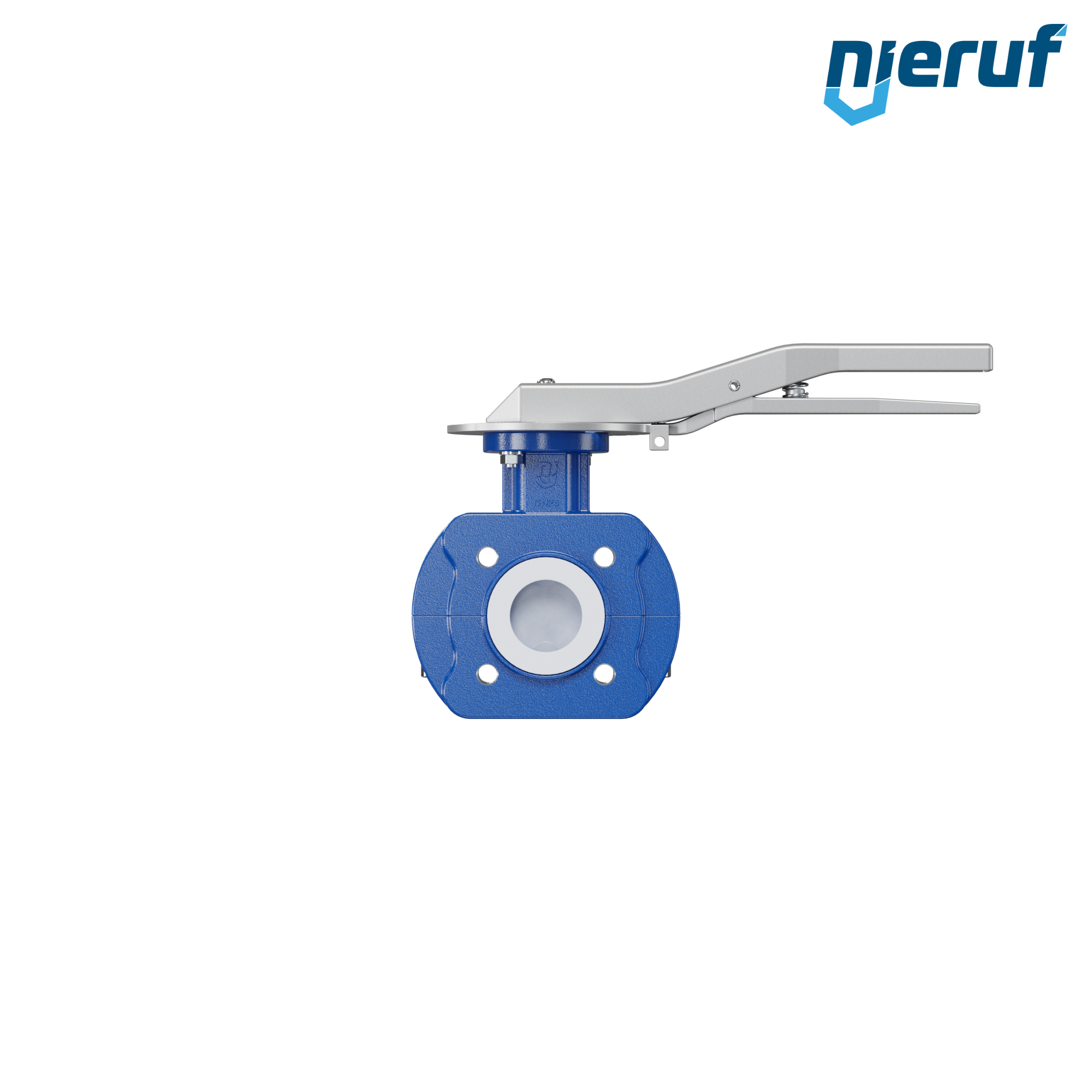 valvola a farfalla PFA PTFE AK10 DN25 PN10-PN16 leva inserto in FKM