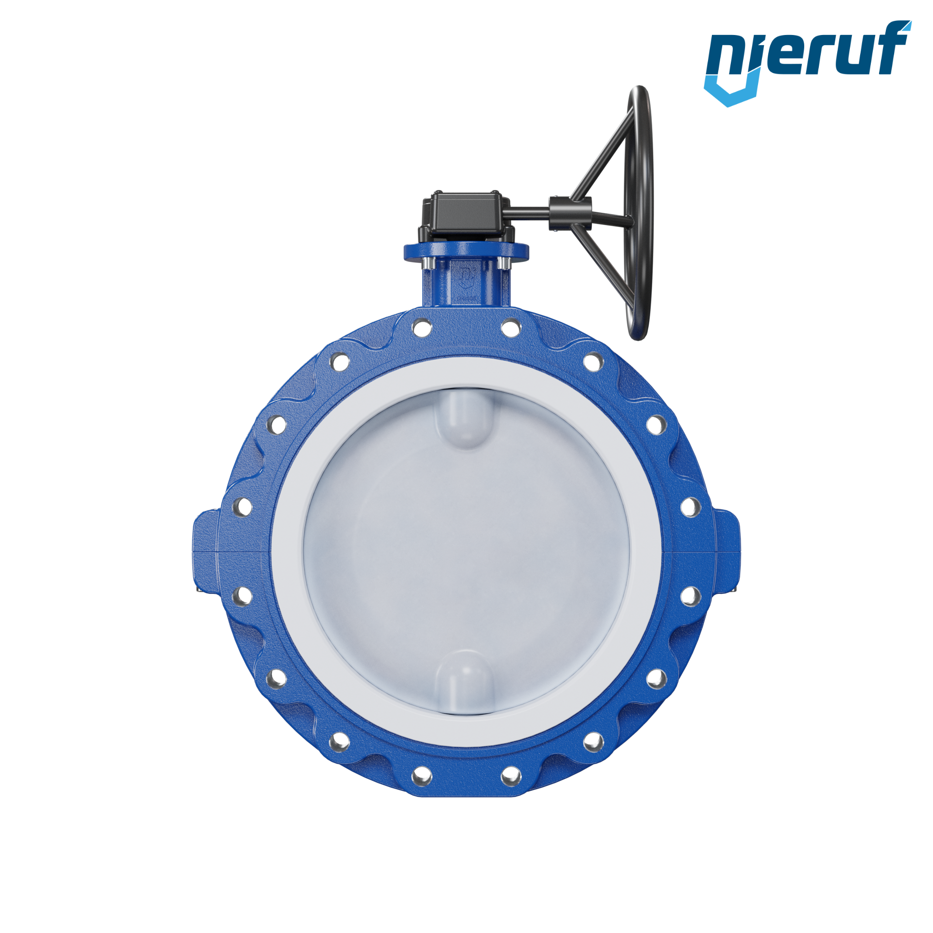 valvola a farfalla PFA PTFE AK10 DN400 ANSI150 volantino manuale inserto in FKM