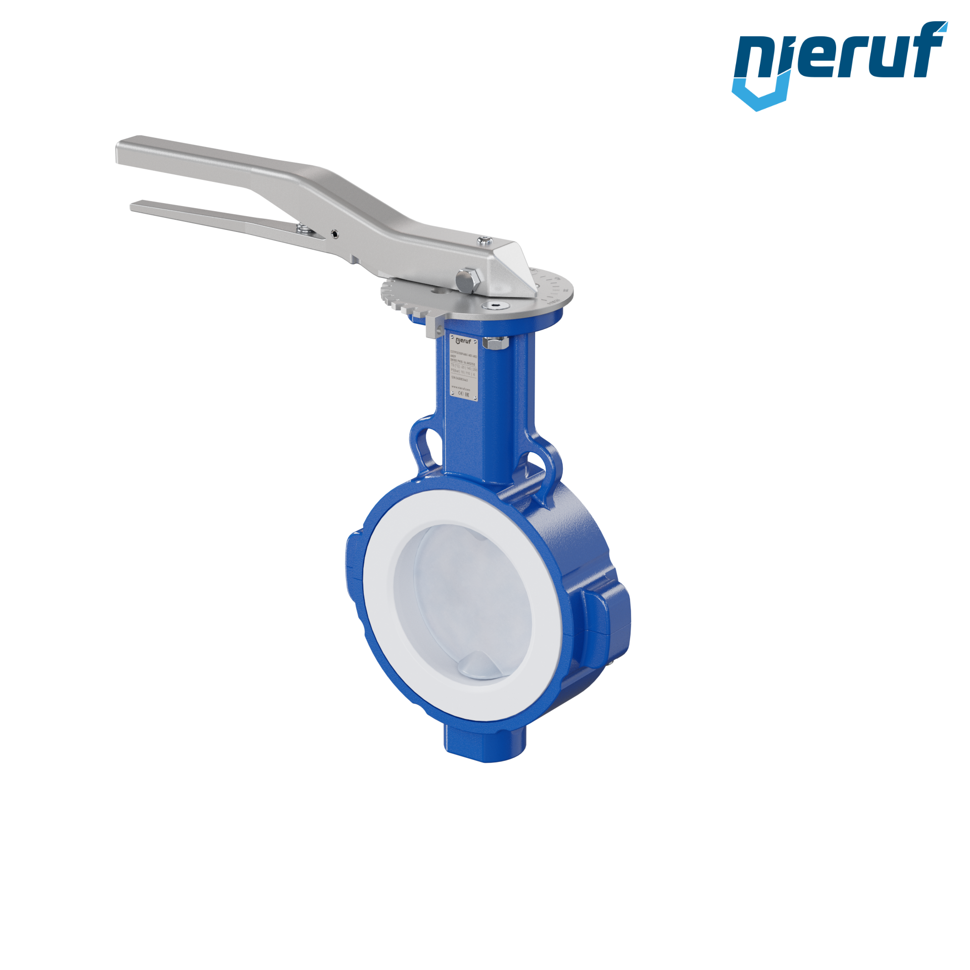 valvola a farfalla PTFE AK09 DN100 PN10-PN16 leva inserto in silicone valvola a farfalla PFA PTFE AK09 DN100 ANSI150 leva inserto in FKM