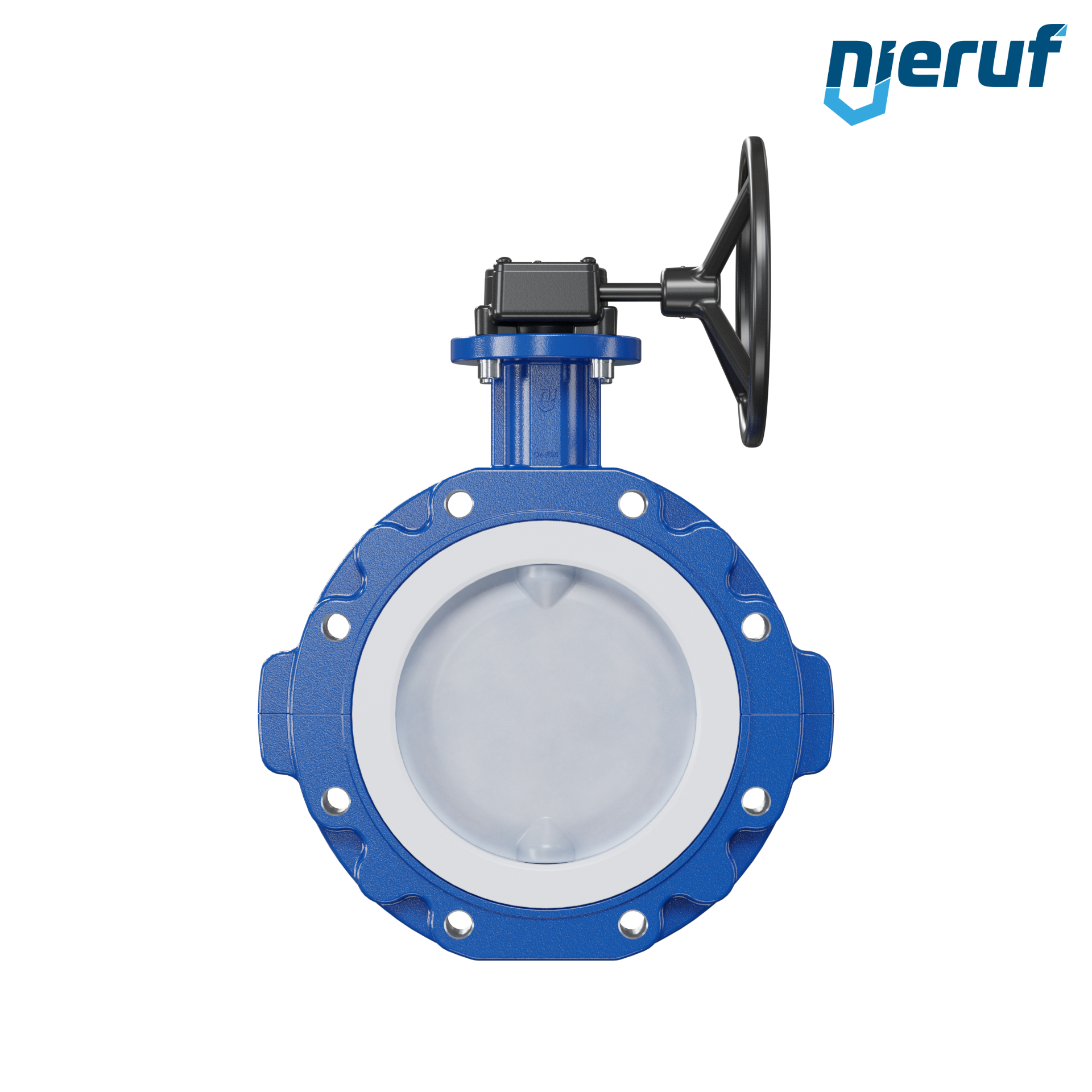 valvola a farfalla PFA PTFE AK10 DN200 PN10 volantino manuale inserto in FKM